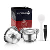 2 capsules café réutilisables inox grande taille Nespresso Vertuo