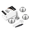 3 capsules café réutilisables inox petite taille Nespresso vertuo + tasseur