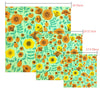 Bee wrap fleurs jaunes et oranges