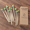 Brosse à dents bambou arc en ciel