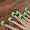 Brosse à dents bambou arc en ciel