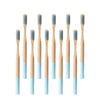 Brosse à dents bambou manche coloré bleu ciel