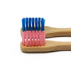 Brosse à dents bambou manche coloré enfant