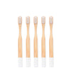 Brosse à dents bambou manche coloré enfant 5 pièces blanc