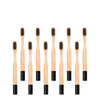 Brosse à dents bambou manche coloré enfant noir