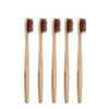 Brosse à dents bambou naturel 5 pièces marron