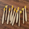 Brosse à dents bambou naturel enfant jaune