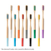 Brosse à dents bambou manche coloré multicolore