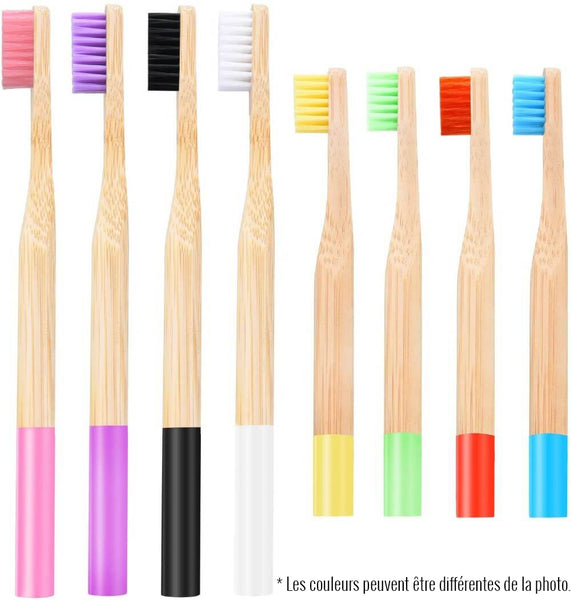 Brosse à dents bambou pack famille vue de côté