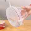 Couvercle extensible silicone sur un saladier