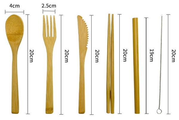 Dimensions couverts bambou