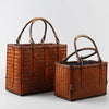 Deux tailles sac bambou rétro
