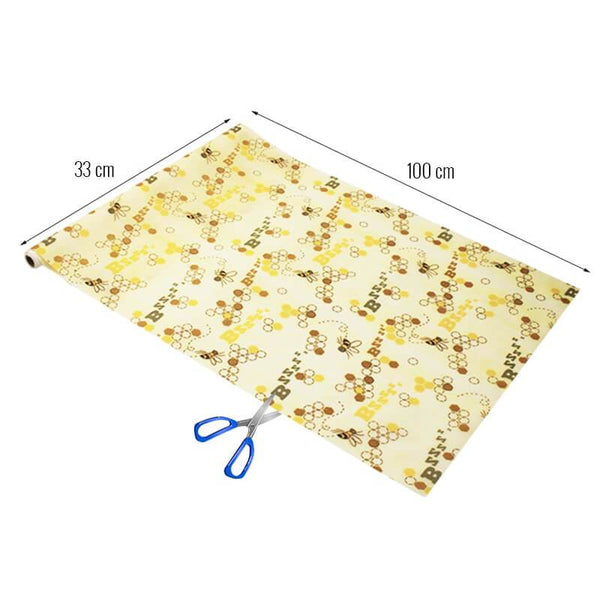 Dimensions emballage cire d'abeille à découper (motif abeille Bzzzzzz)