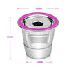 Dimensions capsule café réutilisable inox Keurig