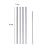 Dimensions paille inox droite
