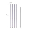 Dimensions paille inox longue droite