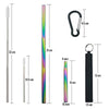 Dimensions paille inox rétractable