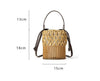 Dimensions sac bambou anse cuir