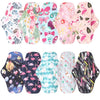Dos serviette hygiénique lavable mix couleurs 10 pièces