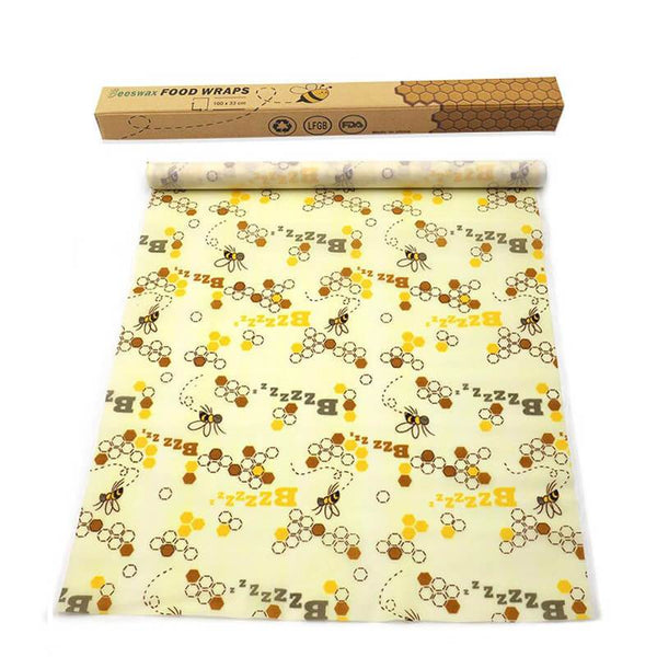 Emballage cire d'abeille à découper (motif abeille Bzzzzzz)