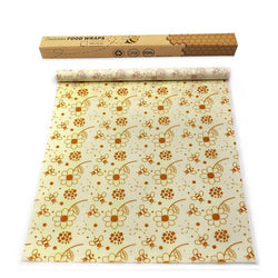 Emballage cire d'abeille à découper (motif abeille et fleur)