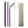 Kit paille inox violet