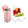 Paille en inox pliable