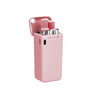 Paille inox pliable rose