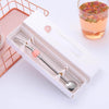 Paille inox rose avec filtre