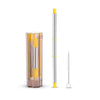Paille inox boisson chaude jaune