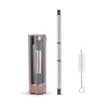 Paille inox boisson chaude noir