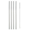Paille inox couleur argent droit