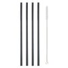 Paille inox couleur noir droit