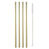 Paille inox couleur or droit