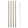 Paille inox couleur or rose droit