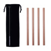 Paille inox large or rose