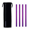 Paille inox large violet