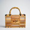 Sac bambou motif fleur