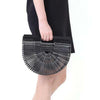 Sac bambou noir porté main