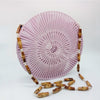 Sac bandoulière corde/bambou rose