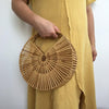 Sac bambou rond porté main