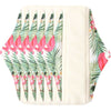6 serviettes hygiéniques lavables flux abondant motif flamant rose