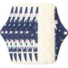 6 serviettes hygiéniques lavables flux abondant motif licorne
