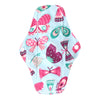 Dos serviette hygiénique lavable flux abondant motif papillon