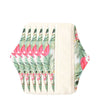 6 serviettes hygiéniques lavables flux léger motif flamant rose