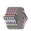 6 serviettes hygiéniques lavables flux léger motif plume