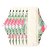 6 serviettes hygiéniques lavables flux normal motifs flamant rose