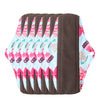 6 serviettes hygiéniques lavables flux normal motif papillon