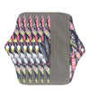 6 serviettes hygiéniques lavables flux normal motif plume