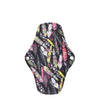 Dos serviette hygiénique lavable flux léger motif plume